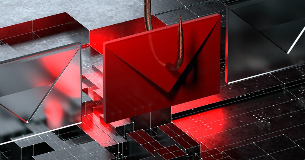 an image of a red digital envelop hanging from a hook